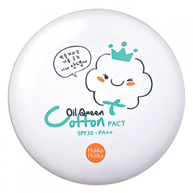 Phấn phủ nén Holika Oil Queen Cotton Pact
